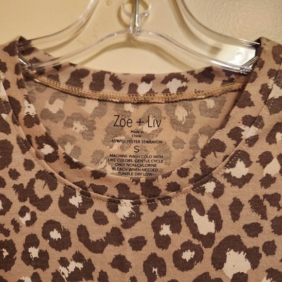 Zoe + Liv Brown Cheetah Hi Low Top S - Picture 2 of 3